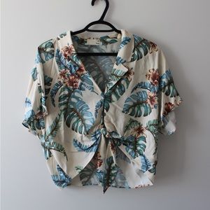 Wilfred free crop tie Hawaiian shirt